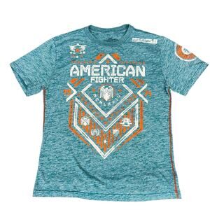 American Fighter Short Sleeve T Shirt Size Large Teal